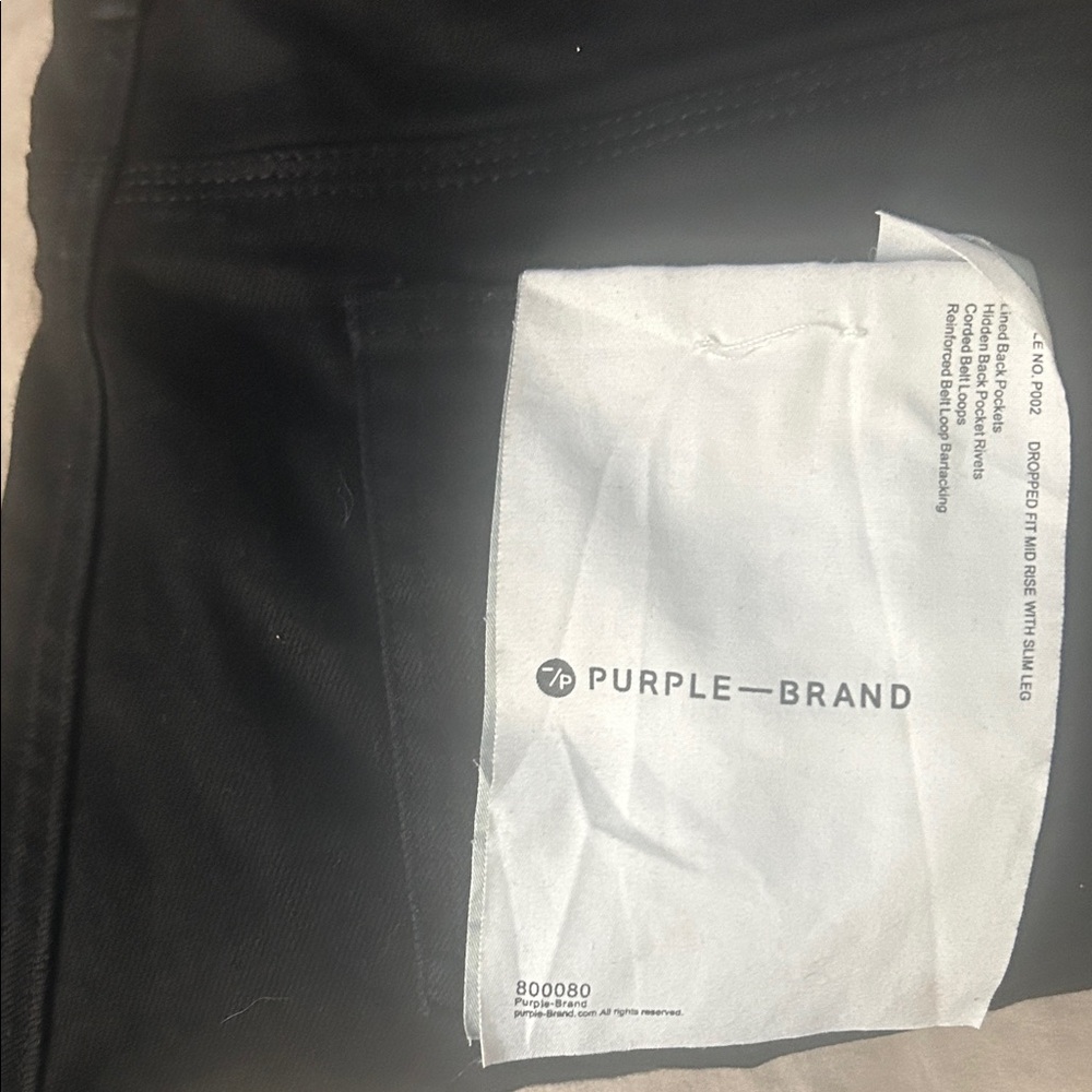 Purple Brand Black Denim Jeans